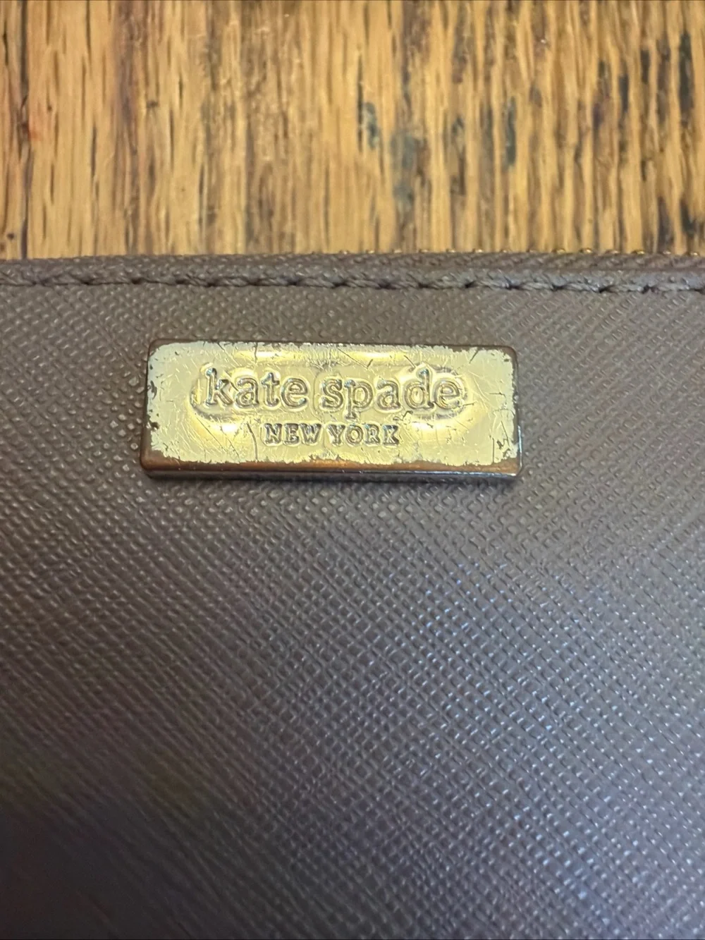 Kate Spade Medium Zip-around Wallet Plum Textured